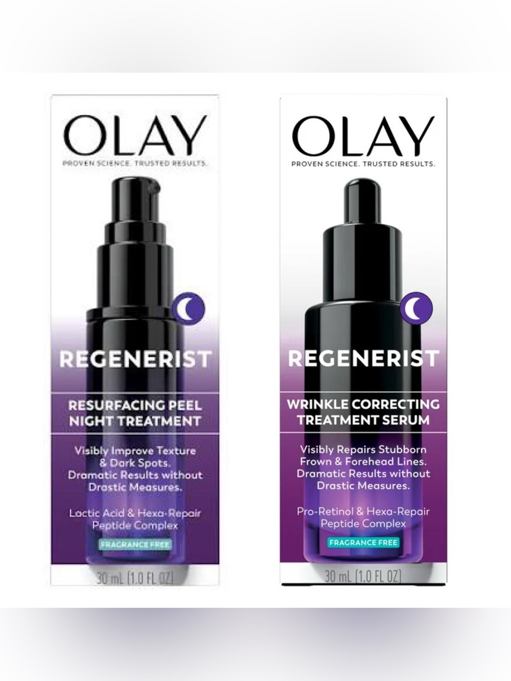 Olay Regenerist Night Serum & Night Resurfacing Treatment New